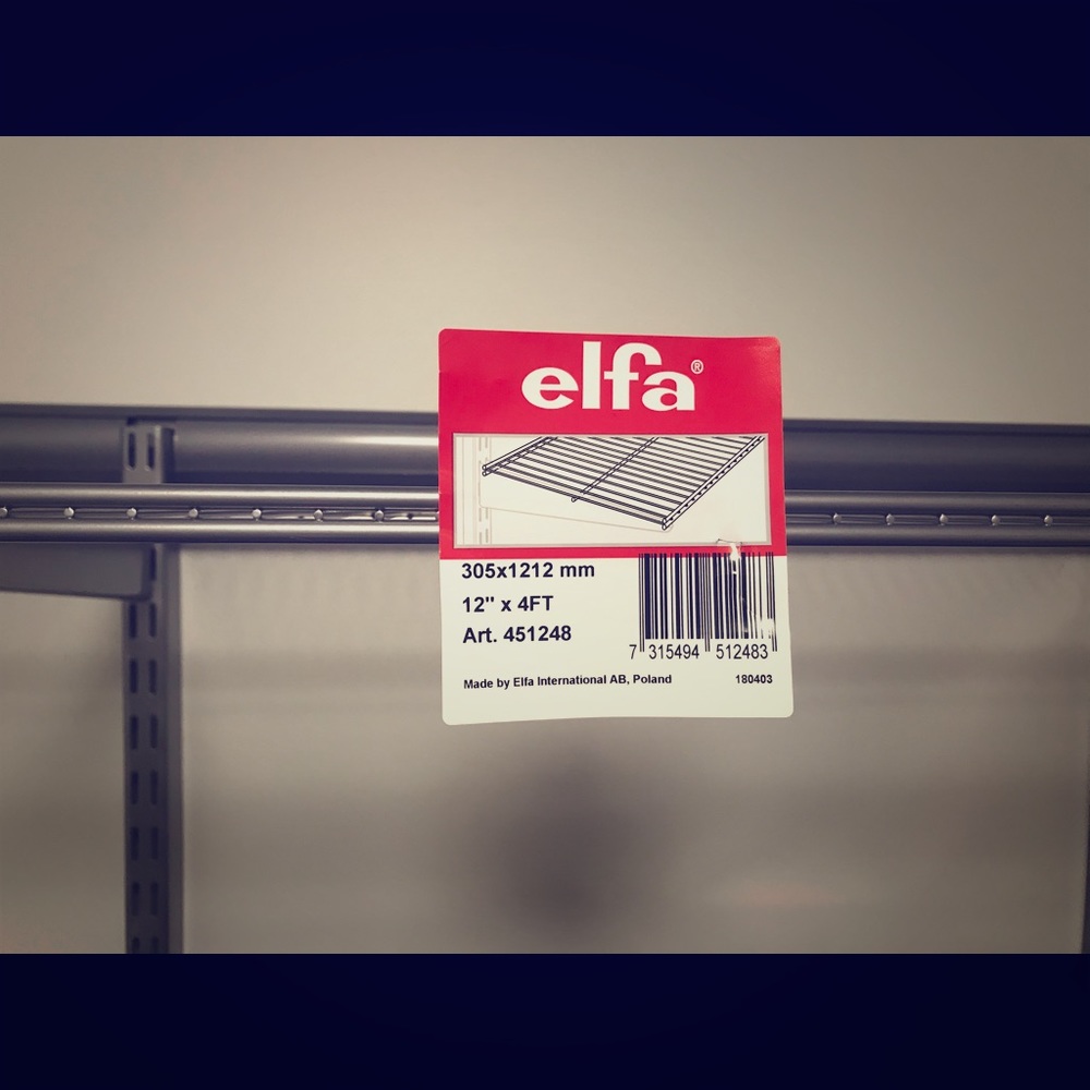 Elfa closet system